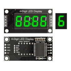 Arduino TM1637 светодиодный модуль 0,56" ( зеленый ) Arduino TM1637 светодиодный модуль 0,56" ( зеленый )