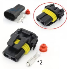 Разъем герметичный авто  2pin 1,5mm комплект ( DJ7028YB-2.8-11/21 )