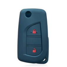Чехол для Toyota 2кн Aygo Yaris RAV4 (силиконовый) черный-красный Чехол для Toyota 2кн Aygo Yaris RAV4 (силиконовый) черный-красный