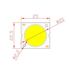 Светодиод 30W белый нейтральный 33VDC 900mA 4000K ( 2523-20 ) Светодиод 30W белый нейтральный 33VDC 900mA 4000K ( 2523-20 )