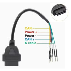Гнездо OBD-2  авто J1962F с кабелем 30cm 5pin
