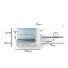 Мотор FC-280 27мм DC 12V 11800 об./мин. с насечкой Мотор FC-280 27мм DC 12V 11800 об./мин. с насечкой