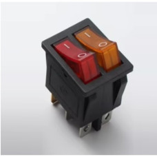 Переключатель 220V 6pin 2 положения сдвоенный KCD2 Переключатель 220V 6pin 2 положения сдвоенный KCD2