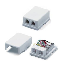 Розетка тел.евро*2 мини RG6 (PN2-4 на лип. на 2ТЛФ станд.)