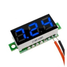 Вольтметр mini 0.28" без корпуса 2pin 4-30VDC синий Вольтметр mini 0.28" без корпуса 2pin 4-30VDC синий