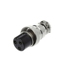 Гнездо GX16-3 pin металл на кабель