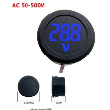 Вольтметр круглый ZN-30 AC 50-500V синий Вольтметр круглый ZN-30 AC 50-500V синий