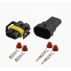 Разъем герметичный авто  2pin 1,5mm комплект ( DJ7028Y-2.8-11/21 )