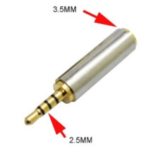 Переходник штекер 2,5мм 4pin - гнездо 3,5мм 4pin