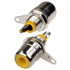 Гнездо RCA монтажное желтый металл Гнездо RCA монтажное желтый металл