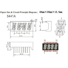 Светодиодный индикатор KYX-5441AS ( красный ) Светодиодный индикатор KYX-5441AS ( красный )