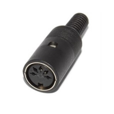 Гнездо НЧ 5pin ( MIDI ) металл на кабель Гнездо НЧ 5pin ( MIDI ) металл на кабель