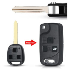 Корпус ключа TOYOTA 2 кнопки ( жало 47mm ) усиленный