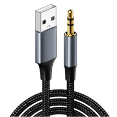 Шнур штекер 3,5мм 4pin - штекер USB-A  100 мм