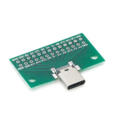 Гнездо USB Type-C 24P 2,54мм на плате Гнездо USB Type-C 24P 2,54мм на плате