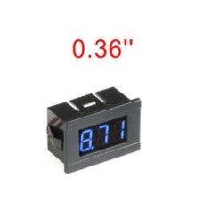 Вольтметр 0.36" в корпусе 3pin 0-30VDC синий Вольтметр 0.36" в корпусе 3pin 0-30VDC синий