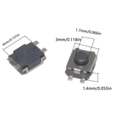 Кнопка тактовая h=2,0мм smd 3x4x2,0мм черепаха 4pin Кнопка тактовая h=2,0мм smd 3x4x2,0мм черепаха 4pin