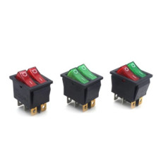 Переключатель 12V 6pin 2положения (с подсветкой) KCD8 KCD2 двойной Переключатель 12V 6pin 2положения (с подсветкой) KCD8 KCD2 двойной