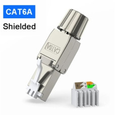 Штекер 8P8C  ( RJ-45 ) на кабель металл ( CAT6A )