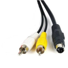 Шнур штекер S-VHS 4pin - 2 штекера RCA 1,8м Шнур штекер S-VHS 4pin - 2 штекера RCA 1,8м