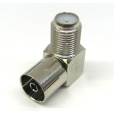 Гнездо TV-гнездо F на кабель металл угловой