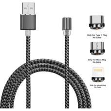 Шнур штекер USB-А - штекер iPhone 5 1м G4 2 in 1 (магнит) Шнур штекер USB-А - штекер iPhone 5 1м G4 2 in 1 (магнит)
