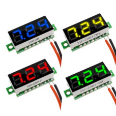 Вольтметр mini 0.28" без корпуса 2pin 4-30VDC желтый Вольтметр mini 0.28" без корпуса 2pin 4-30VDC желтый