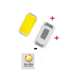 Светодиод белый теплый smd 1W 3,0-3,3V 50-55Lm 3000-3500K Светодиод белый теплый smd 1W 3,0-3,3V 50-55Lm 3000-3500K