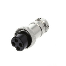 Гнездо GX16-4 pin металл на кабель