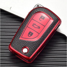 Чехол для Toyota 3кн Aygo Yaris RAV4 из ТПУ черный-красный Чехол для Toyota 3кн Aygo Yaris RAV4 из ТПУ черный-красный