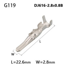 Клемма обжимная штекер G119 ( DJ616-2.8x0.8B ) Клемма обжимная штекер G119 ( DJ616-2.8x0.8B )