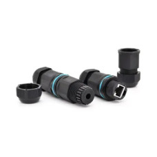 Переходник гнездо 8P8C (RJ45) - гнездо 8P8C (RJ45)  водонепроницаемый