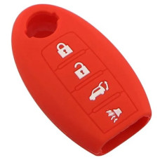 Чехол для Nissan 4кн Pathfinder TIIDA Murano Rouge Versa (силиконовый) Red Чехол для Nissan 4кн Pathfinder TIIDA Murano Rouge Versa (силиконовый) Red