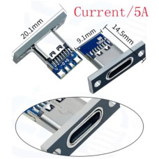 Гнездо USB Type-C 5pin монтажное Гнездо USB Type-C 5pin монтажное