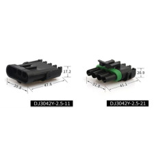 Разъем герметичный авто 4pin 2,5mm Delphi комплект Разъем герметичный авто 4pin 2,5mm Delphi комплект