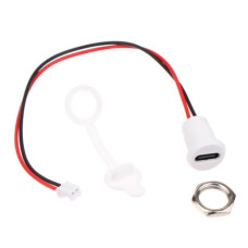 Гнездо USB Type-C 2pin с кабелем ( белый ) заглушка Гнездо USB Type-C 2pin с кабелем ( белый ) заглушка