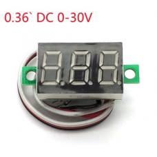 Вольтметр mini 0.36" без корпуса 2pin 2,7-32VDC зеленый Вольтметр mini 0.36" без корпуса 2pin 2,7-32VDC зеленый