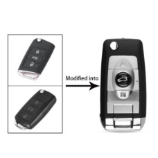 Корпус ключа VW VOLKSWAGEN 3 кнопки ( батарейка на  плате ) без жала