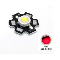Светодиод 1W красный 20mm 2,6VDC 50-60Lm 620-625Hm с радиатором Светодиод 1W красный 20mm 2,6VDC 50-60Lm 620-625Hm с радиатором