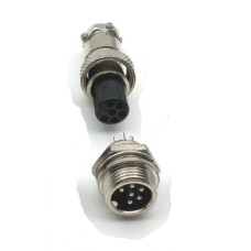Комплект GX12-6 pin металл
