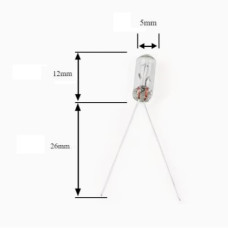 Лампочка 12V H50-12005 (прозрачная) 5x10mm
