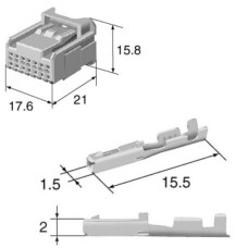 Разъём авто Toyota/Lexus 90980-12370 14pin ( комплект с пинами ) Разъём авто Toyota/Lexus 90980-12370 14pin ( комплект с пинами )