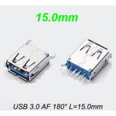 Гнездо USB-A-AF 3.0 L=15мм 180° Гнездо USB-A-AF 3.0 L=15мм 180°