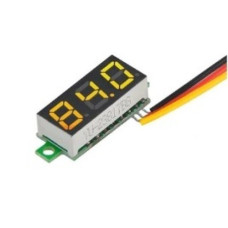 Вольтметр mini 0.28" без корпуса 3pin 0-100VDC желтый Вольтметр mini 0.28" без корпуса 3pin 0-100VDC желтый