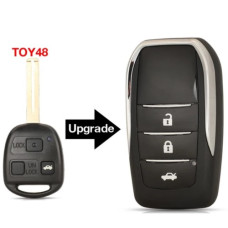 Корпус ключа TOYOTA 3 кнопки ( жало TOY48 ) усиленный