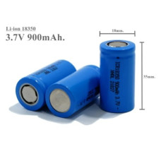 Аккумулятор литий-ионный (Li-Ion) 18350 900mAh 3,7V ( без контроллера ) монтажный