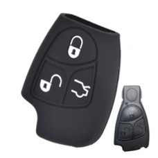 Чехол для MERCEDES BENZ ( рыбка ) 3кн CL55 CL600 E430 S430 (силиконовый) черный Чехол для MERCEDES BENZ ( рыбка ) 3кн CL55 CL600 E430 S430 (силиконовый) черный