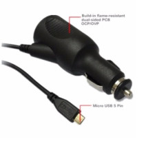 Зарядное устройство 12-24VDC 5VDC 2500mA в прикуриватель 5pin micro