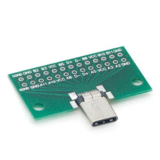 Штекер USB Type-C 24P 2,54мм на плате Штекер USB Type-C 24P 2,54мм на плате