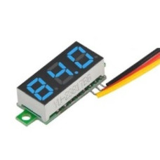 Вольтметр mini 0.28" без корпуса 3pin 0-100VDC синий Вольтметр mini 0.28" без корпуса 3pin 0-100VDC синий